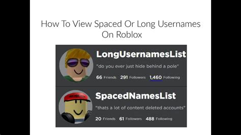 All Roblox Usernames With Spaces