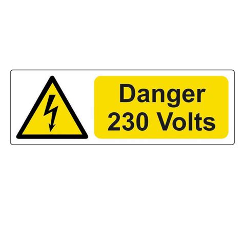 Spectrum Industrial Danger 230 Volts Safety Sticker 75 X 25mm Tco
