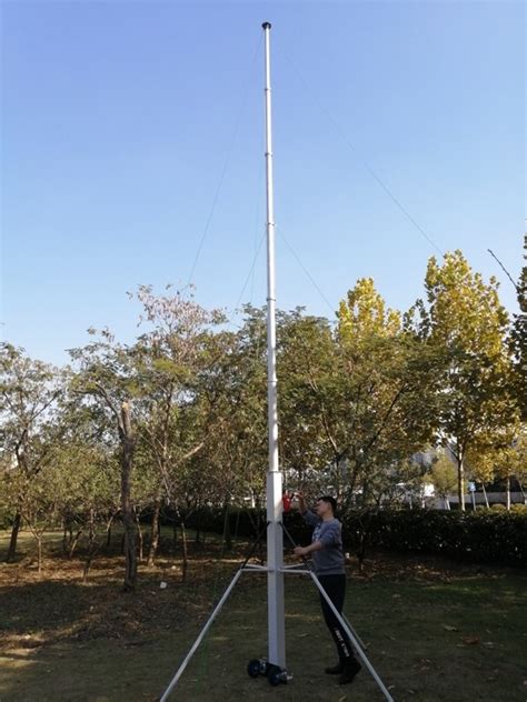 Hand Winch Up Telescoping Antenna Mast 40ft 12m Aluminum Radio Tower