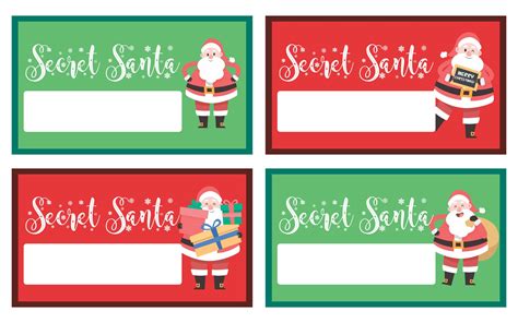 secret santa name tags free printable