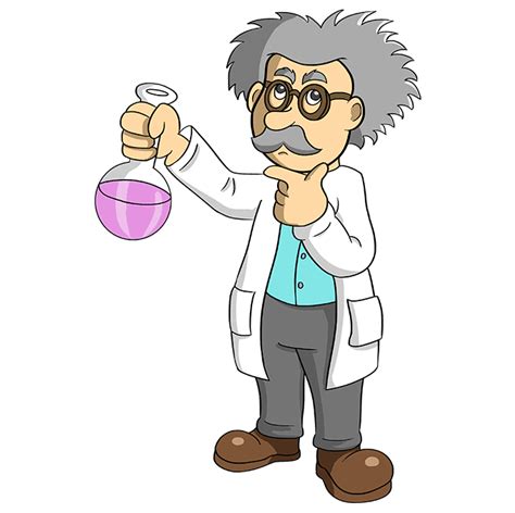 How To Draw A Cartoon Scientist Really Easy Drawing Tutorial