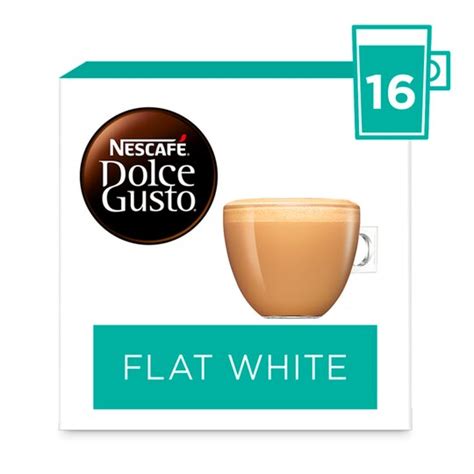 Nescafe Dolce Gusto Flat White Coffee Pods 16 Capsules Tesco Groceries