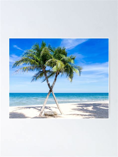 Crossed Palm Trees Poster For Sale By Nacl01 Redbubble