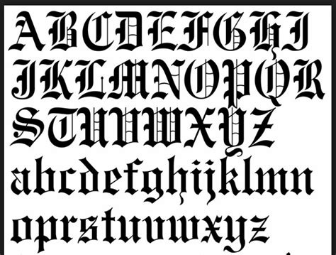 Gangster Style Tattoo Fonts