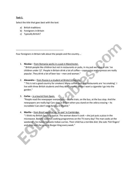 Reading For Gist And Details Esl Worksheet By Andycc