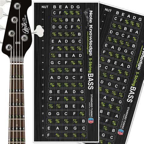 Buy 5 String Bass Guitar Fretboard Note Decalsstickers Online At