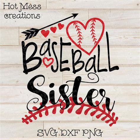 Baseball Svg Dxf Png Baseball Design For Sister Digital Etsy Baseball Sister Baseball