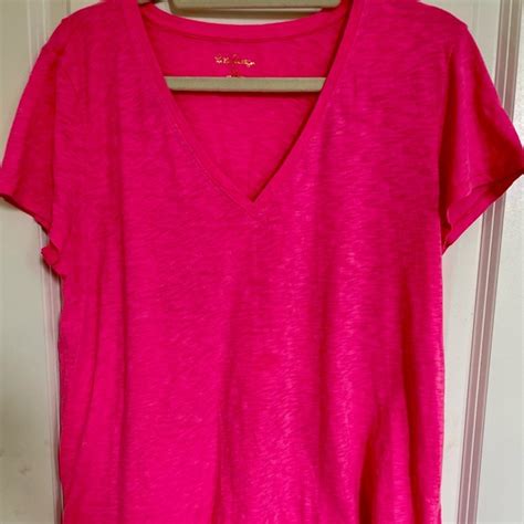 Lilly Pulitzer Tops Lilly Pulitzer Hot Pink Etta Top Poshmark
