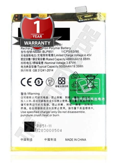 Original Blp851 Battery For Oppo A74a54 5g Blp851 Battery With 1