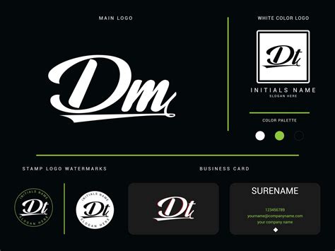 Minimalist Dm Logo Letter Apparel Luxury Dt Dm Vector Icon For Your