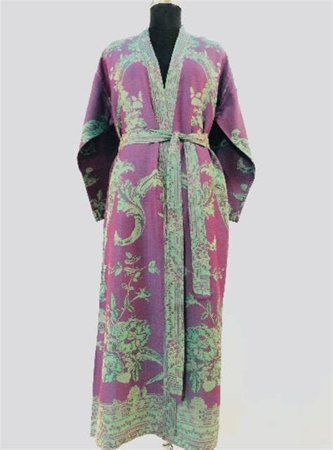 Womens Cashmere Silk Horses Edition Dressing Gown Luxury Etsy
