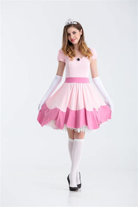 sexy princess peach costume cosplay fancy dress