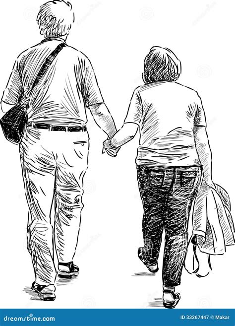 Two People Walking Together Coloring Pages