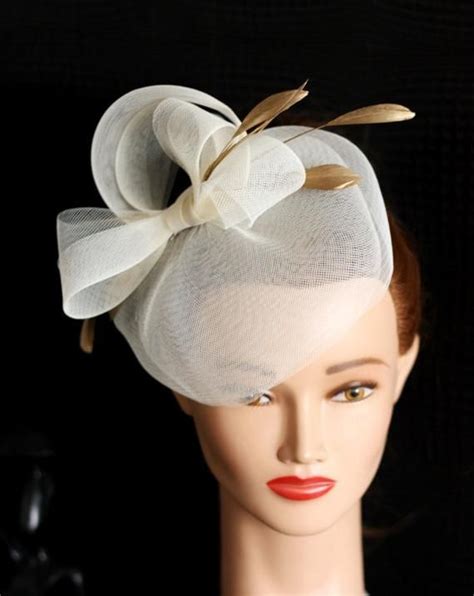 Items Similar To Wedding Hat Couture Bridal Hat Ivory Bridal Hat