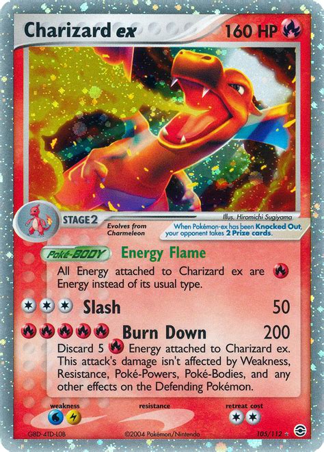 Charizard Ex 105 112 Rare Holo EX Ex6 105 Face To Face Games