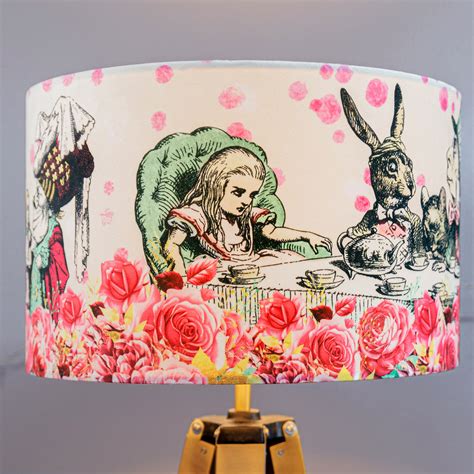 Alice In Wonderland Lampshade Mad Hatters Tea Party Pink Kitsch
