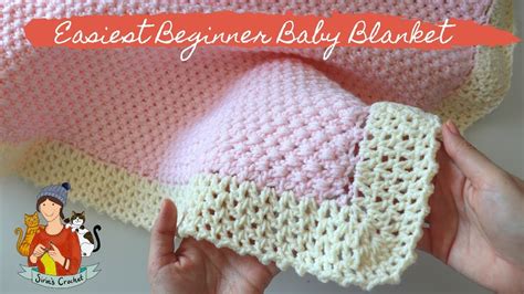 How To Crochet Easiest Beginner Baby Blanket Youtube