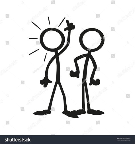 Stick Figure Working Together Idea Stock Vector 326948993