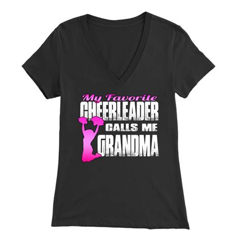 Cheer Grandma Shirt My Favorite Cheerleader Calls Me Grandma Cheerleading Mom Shirts Grandma