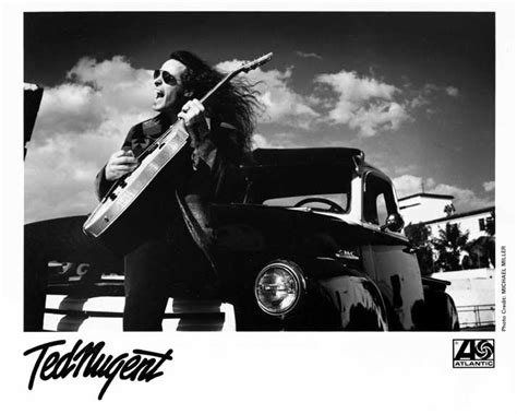 Ted Nugent With Old Pickup Truck Promo Photo Tednugent Rock Music