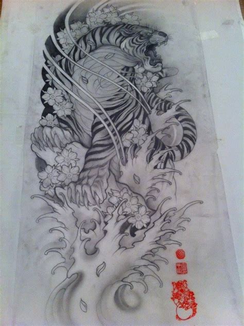 Tiger Tattoo Sketch Japanese Tiger Tattoo Tiger Tattoo