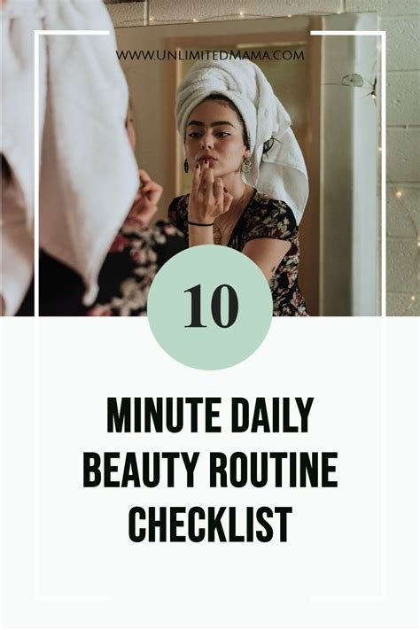 Fast And Easy Daily Step By Step Beauty Routine Checklist For Moms In