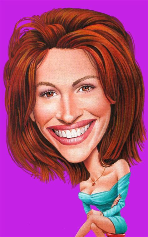 Julia Roberts Celebrity Caricatures Caricature Funny Caricatures