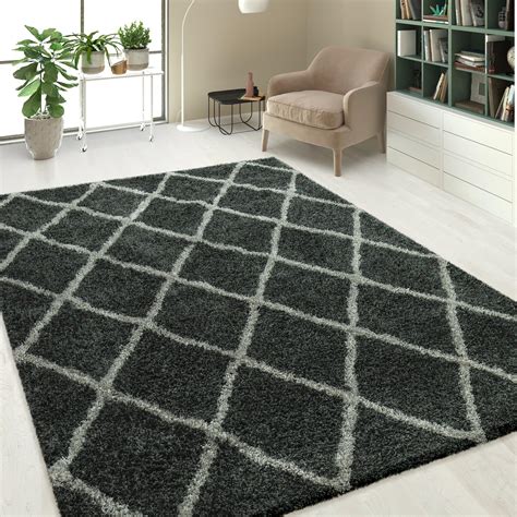 25,29 € 25,29 € 29,19 € 29,19€ kostenlose lieferung. Hochflor Shaggy Teppich Linien Design Anthrazit | Teppich.de