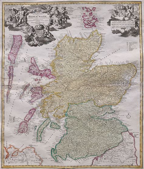 Homanns Map Of Scotland Michael Jennings Antique Maps And Prints