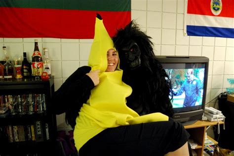 Gorilla And Banana Homemade Halloween Couples Costumes