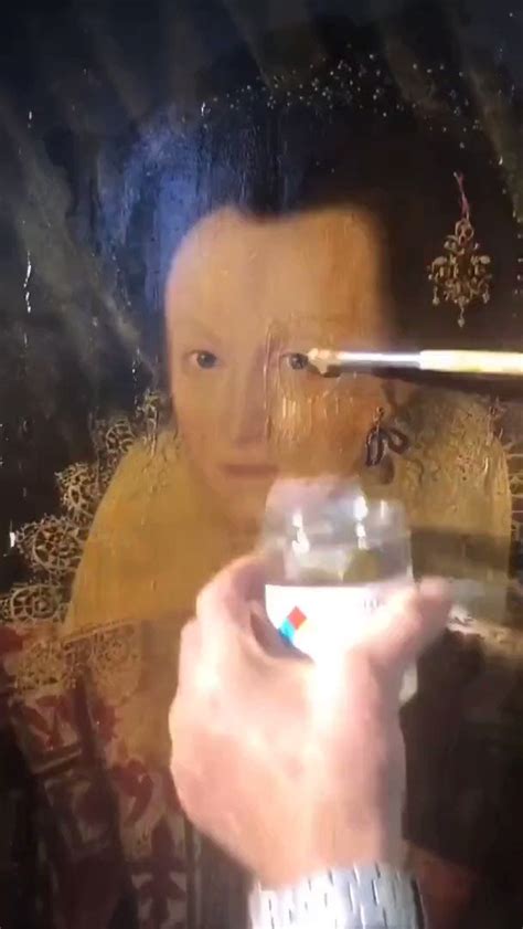 next fucking level on twitter removing 200 years of yellowing varnish