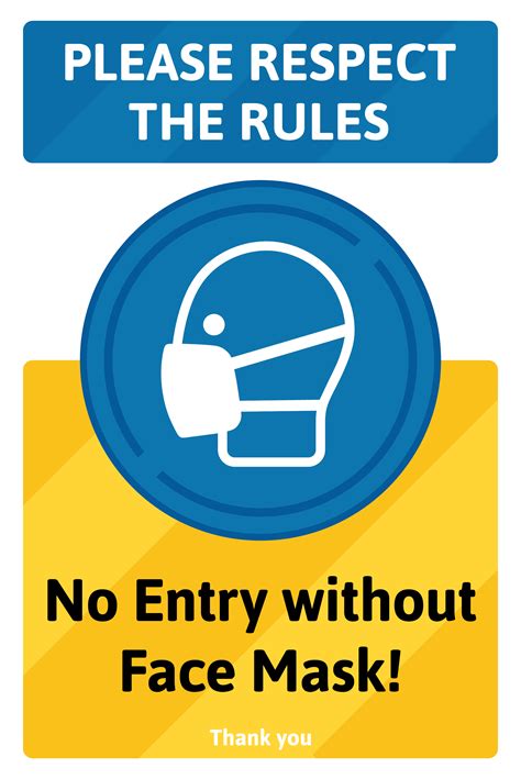 No Entry Without Face Masks Sign Coronavirus Sign