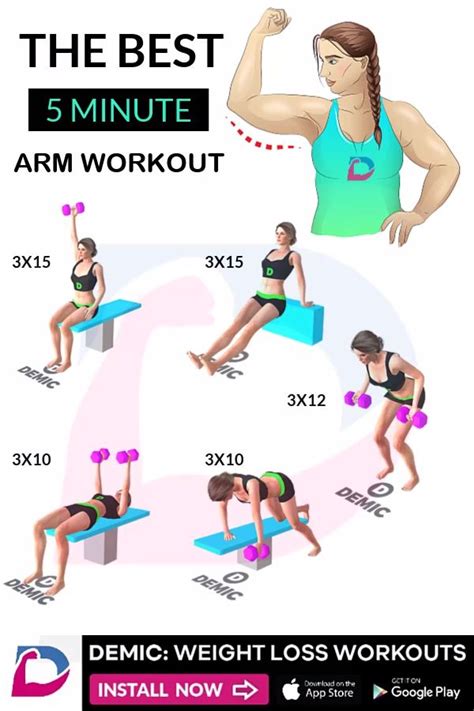Pin By Kk On Life Video Arm Workout 5 Minute Arm Workout Slim