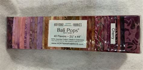 Bali Pop Strips Cherry Pieces X Hoffman Fabrics