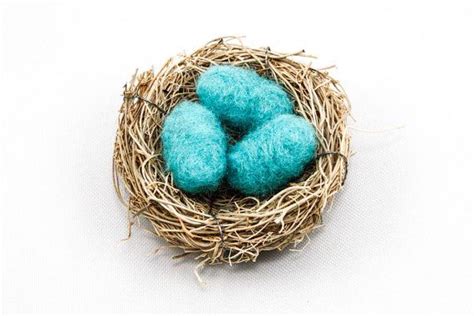 Needle Felted Eggs In Nest Robins Egg Blue By Onceagainsam 500 Card