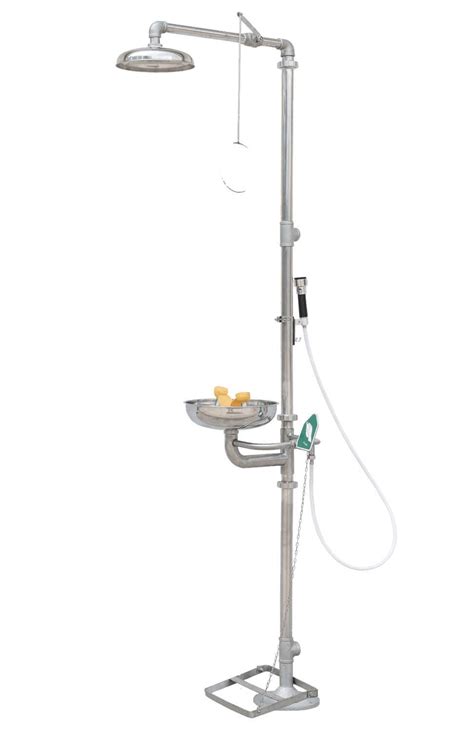 Safety Shower With Eyewash Station Floor Standing SS S Series