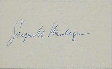 Weinberger Caspar W Cap Edward N Bomsey Autographs