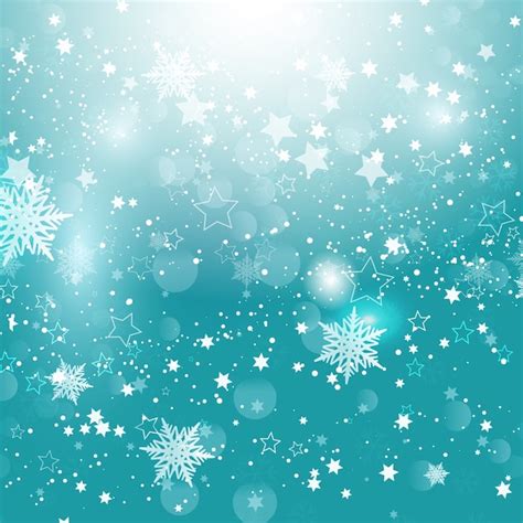 Copos De Nieve Y Estrellas De Navidad Vector Gratis