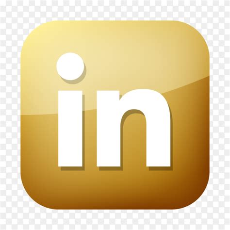 Golden Linkedin Icon Png Similar Png