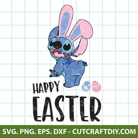 Stitch Easter Svg Happy Easter Svg Stitch Svg Cutting File