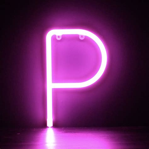 Neon Pink Light Up Letterp In 2021 Neon Letter Lights Pink Neon
