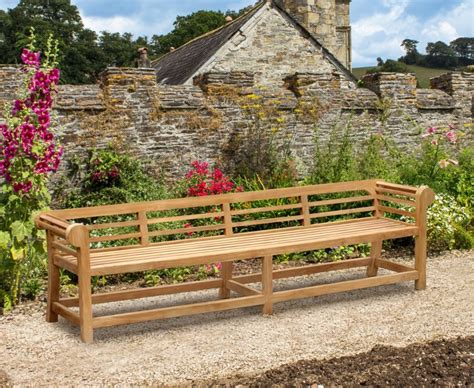 Teak Lutyens Style Garden Bench Low Back 27m