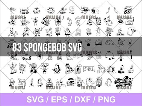 Spongebob Svg Bundle Spongebob Clipart Layered Vectorency