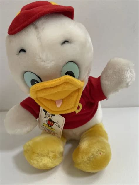 Walt Disney Dewey 8 Duck Tales Plush Toy Vintage Donalds Nephew