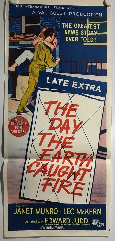 ORIGINAL DAYBILL MOVIE POSTER THE DAY THE EARTH CAUGHT FIRE Janet