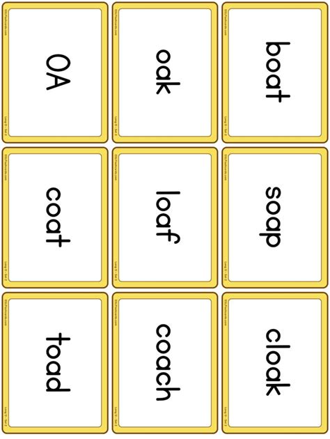 Long Vowels Esl Flashcards