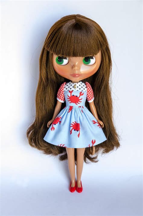 Feeling Crabby Handmade Dress For Neo Blythe Doll By Plastic Etsy