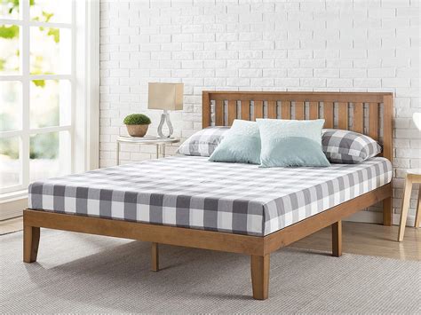 Zinus Alexia Wood Platform Bed Frame With Headboard Solid Wood