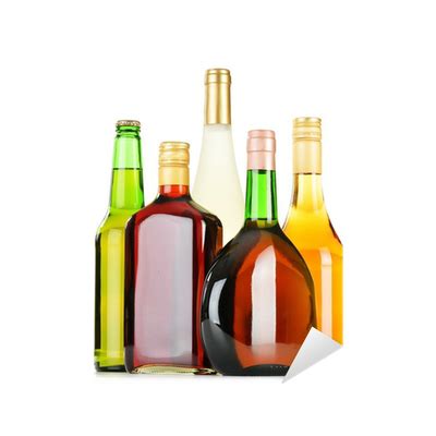 Gegen kostenlose zeitungen, die einen redaktionellen teil enthalten, hilft dieser aufkleber leider nicht. Aufkleber Flaschen sortiert alkoholische Getränke isoliert ...