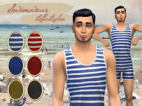 Vintage Swimming Suit By Lollaleeloo Sims 4 Updates ♦ Sims 4 Finds